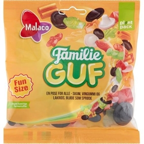 (Gratis ved køb for 500kr) - Familie Guf 120g - Malaco